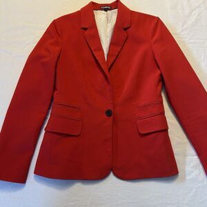 Express Women’s Red One Button Blazer Size 6 Fully Lined